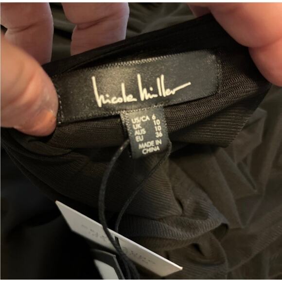 NWT Nicole Miller Sexy Black Dress Size 6 $179 - Picture 6 of 6